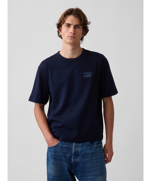 GAP(ギャップ)の「ヘビーウェイト GAP Pioneer グラフィックTシャツ(Tシャツ/カットソー・メンズ・ネイビー/ブラック/ホワイト/その他・XS/S/M/L/XL)」の7枚目の写真