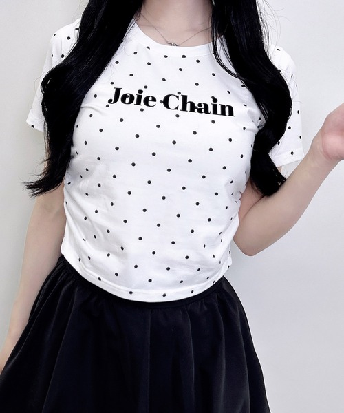 INGNI(イング)の「フロッキーロゴドットTシャツ(Tシャツ/カットソー・レディース・ホワイト系その他/ブラック系その他4・M)」の3枚目の写真