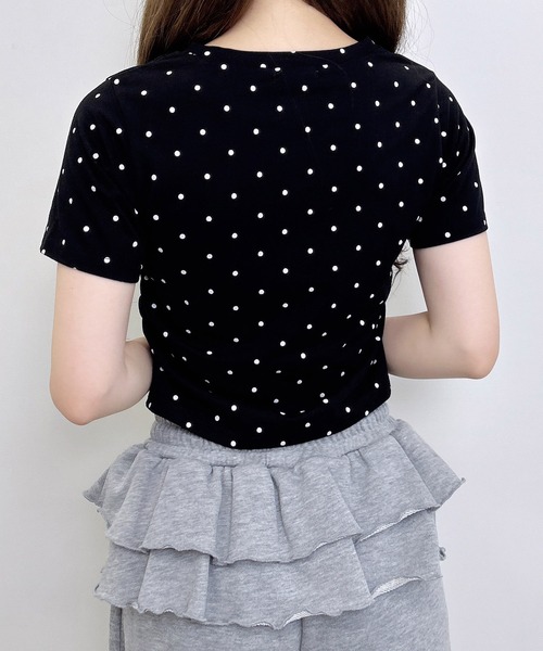 INGNI(イング)の「フロッキーロゴドットTシャツ(Tシャツ/カットソー・レディース・ホワイト系その他/ブラック系その他4・M)」の12枚目の写真
