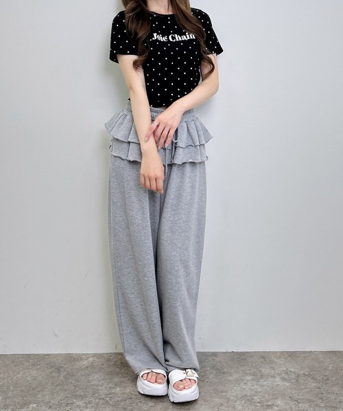 INGNI(イング)の「フロッキーロゴドットTシャツ(Tシャツ/カットソー・レディース・ホワイト系その他/ブラック系その他4・M)」の14枚目の写真