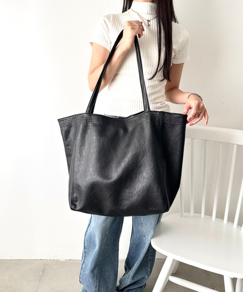 NATURALIST（ナチュラリスト）の「[A4対応] ヴィンテージライク ビッグトートバッグ（トートバッグ・レディース・ブラウン/ブラック・FREE）」の18枚目の写真