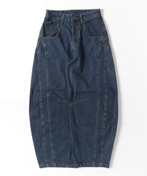 Vintage like side seam balloon denim