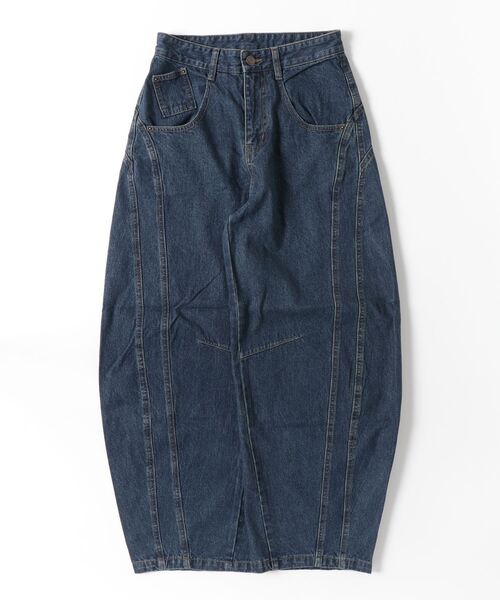 WudgeBoy（ワッジボーイ）の「Vintage like side seam balloon denim（デニムパンツ・メンズ・インディゴブルー/ダークブラック・LARGE/MEDIUM/SMALL）」の2枚目の写真