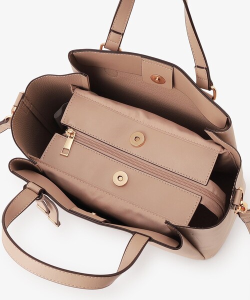 Afternoon Tea(アフタヌーンティー)の「【軽量 2WAY】合皮ミニトートバッグ(トートバッグ・レディース・ベージュ・ONE SIZE)」の5枚目の写真