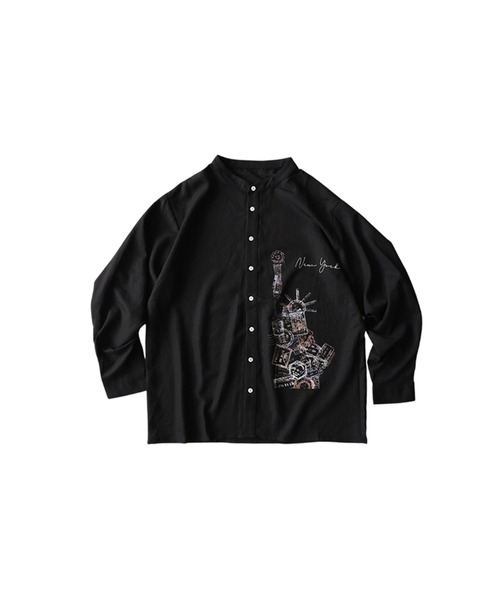 antiqua(アンティカ)の「アートプリント シャツ(シャツ/ブラウス・レディース・ホワイト/ブラック・ONESIZE)」の21枚目の写真