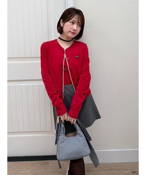 LILY BROWN（リリーブラウン）の「2wayビッグリボンバッグ（ハンドバッグ・レディース・チェック/ライトブルー/オフホワイト・F）」の20枚目の写真