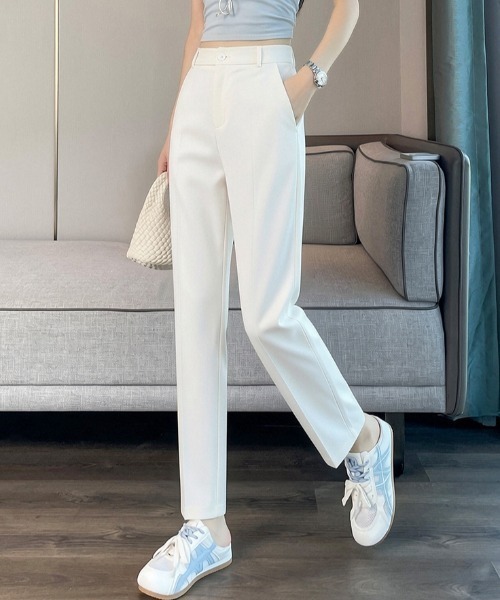 AMAJI(アマジ)の「センタープレス ストレート シガレットパンツ(その他パンツ・レディース・ベージュ/ホワイト/ブラック・X-LARGE/LARGE/MEDIUM/SMALL)」の5枚目の写真