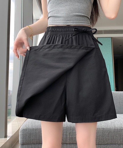 FLINEA(フリネア)の「Aラインショートパンツ(その他パンツ・レディース・モカ/ブラック・FREE)」の1枚目の写真