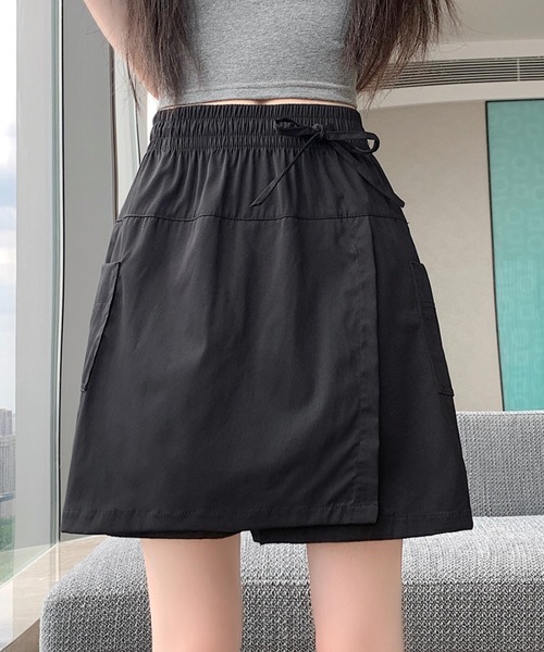 FLINEA(フリネア)の「Aラインショートパンツ(その他パンツ・レディース・モカ/ブラック・FREE)」の4枚目の写真