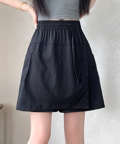 FLINEA(フリネア)の「Aラインショートパンツ(その他パンツ・レディース・モカ/ブラック・FREE)」の5枚目の写真