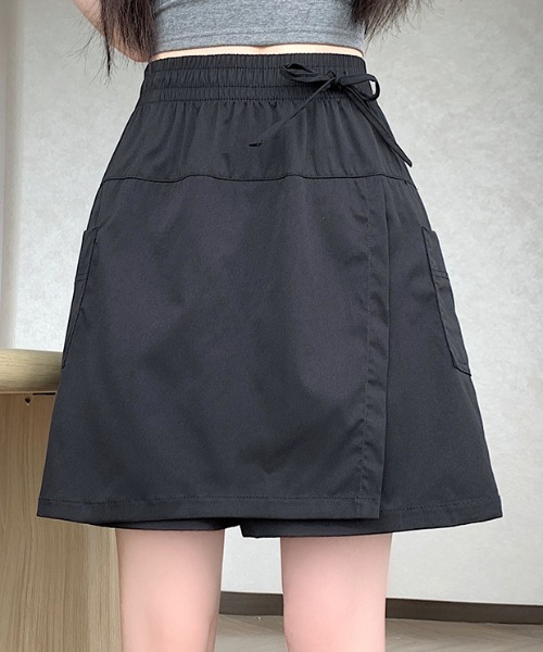 FLINEA(フリネア)の「Aラインショートパンツ(その他パンツ・レディース・モカ/ブラック・FREE)」の7枚目の写真
