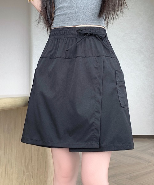 FLINEA(フリネア)の「Aラインショートパンツ(その他パンツ・レディース・モカ/ブラック・FREE)」の8枚目の写真