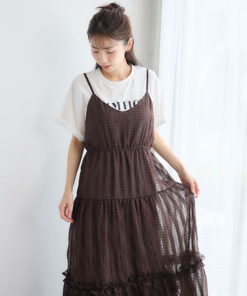 RETRO GIRL(レトロガール)の「クラックプリントBIGTシャツ(Tシャツ/カットソー・レディース・オフホワイト/チャコールグレー/ブラウン・FREE)」の11枚目の写真