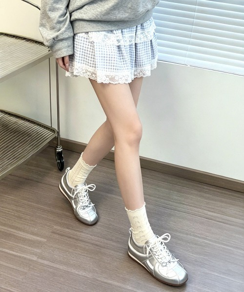 Miniministore（ミニミニストア）の「ローカットバレエコアスニーカーレディース（スニーカー・レディース・シルバー系2/ホワイト系2/シルバー系1/ホワイト系1・22.5cm/24.5cm/23.0cm/23.5cm/24.0cm）」の13枚目の写真