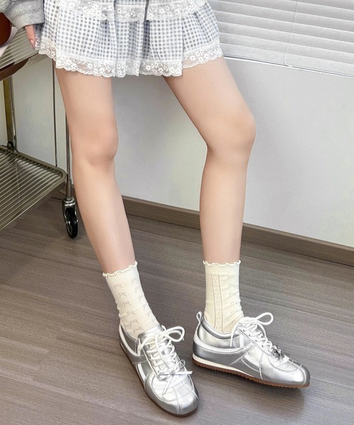 Miniministore（ミニミニストア）の「ローカットバレエコアスニーカーレディース（スニーカー・レディース・シルバー系2/ホワイト系2/シルバー系1/ホワイト系1・22.5cm/24.5cm/23.0cm/23.5cm/24.0cm）」の14枚目の写真
