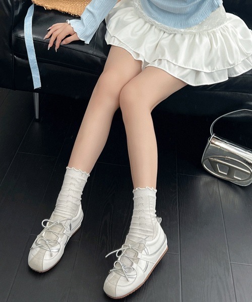 Miniministore（ミニミニストア）の「ローカットバレエコアスニーカーレディース（スニーカー・レディース・シルバー系2/ホワイト系2/シルバー系1/ホワイト系1・22.5cm/24.5cm/23.0cm/23.5cm/24.0cm）」の19枚目の写真