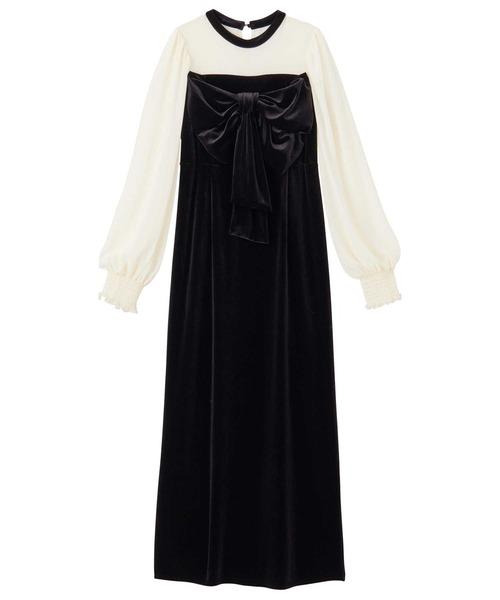 GeeRA(ジーラ)の「シアー&リボンデザインベロアワンピース(ドレス・レディース・ブラック系その他/ブラック・X-LARGE/LARGE/MEDIUM)」の19枚目の写真
