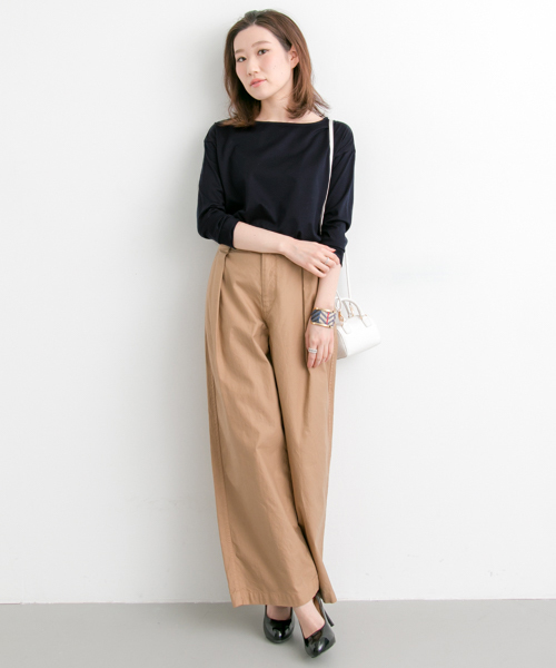 URBAN RESEARCH(アーバンリサーチ)の「UR ペルビアンボートネックプルオーバー(Tシャツ/カットソー・レディース・ホワイト/ホワイト系その他/ネイビー/ラベンダー・FREE)」の6枚目の写真