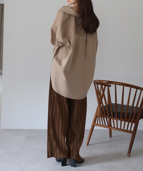 amini(アミニ)の「セルフカットベロア風プリーツパンツ(その他パンツ・レディース・ブラック/ブラウン/チャコールグレー・MEDIUM)」の15枚目の写真