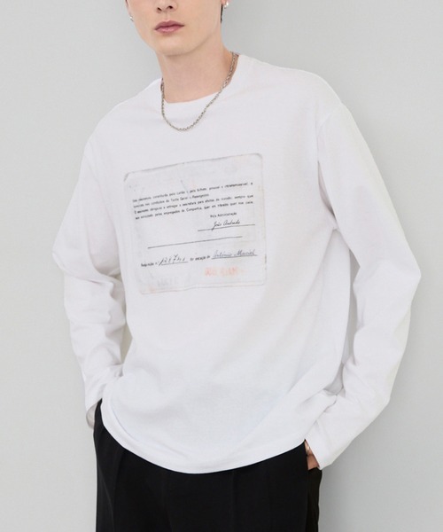 CIYOT(シヨウト)の「【CIYOT】アートグラフィック オーバーサイズ クルーネックロンT(Tシャツ/カットソー・メンズ・ホワイト系/モスグリーン/スミクロ/ダークブラウン系/ホワイト・L/S/M)」の2枚目の写真