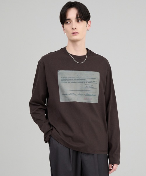 CIYOT(シヨウト)の「【CIYOT】アートグラフィック オーバーサイズ クルーネックロンT(Tシャツ/カットソー・メンズ・ホワイト系/モスグリーン/スミクロ/ダークブラウン系/ホワイト・L/S/M)」の10枚目の写真