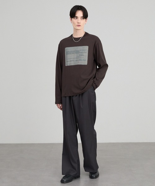 CIYOT(シヨウト)の「【CIYOT】アートグラフィック オーバーサイズ クルーネックロンT(Tシャツ/カットソー・メンズ・ホワイト系/モスグリーン/スミクロ/ダークブラウン系/ホワイト・L/S/M)」の13枚目の写真