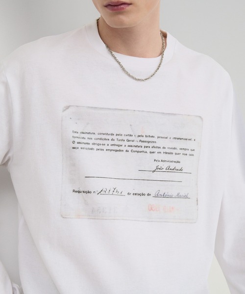 CIYOT(シヨウト)の「【CIYOT】アートグラフィック オーバーサイズ クルーネックロンT(Tシャツ/カットソー・メンズ・ホワイト系/モスグリーン/スミクロ/ダークブラウン系/ホワイト・L/S/M)」の6枚目の写真