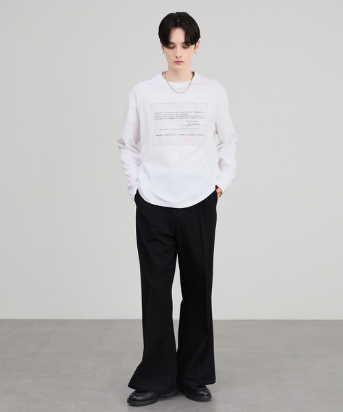 CIYOT(シヨウト)の「【CIYOT】アートグラフィック オーバーサイズ クルーネックロンT(Tシャツ/カットソー・メンズ・ホワイト系/モスグリーン/スミクロ/ダークブラウン系/ホワイト・L/S/M)」の7枚目の写真