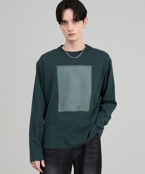 CIYOT(シヨウト)の「【CIYOT】アートグラフィック オーバーサイズ クルーネックロンT(Tシャツ/カットソー・メンズ・ホワイト系/モスグリーン/スミクロ/ダークブラウン系/ホワイト・L/S/M)」の14枚目の写真