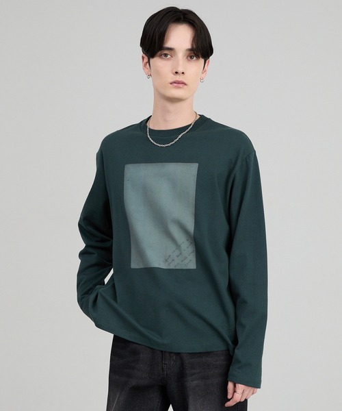 CIYOT(シヨウト)の「【CIYOT】アートグラフィック オーバーサイズ クルーネックロンT(Tシャツ/カットソー・メンズ・ホワイト系/モスグリーン/スミクロ/ダークブラウン系/ホワイト・L/S/M)」の16枚目の写真