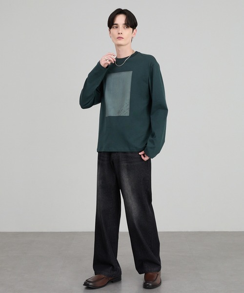 CIYOT(シヨウト)の「【CIYOT】アートグラフィック オーバーサイズ クルーネックロンT(Tシャツ/カットソー・メンズ・ホワイト系/モスグリーン/スミクロ/ダークブラウン系/ホワイト・L/S/M)」の19枚目の写真