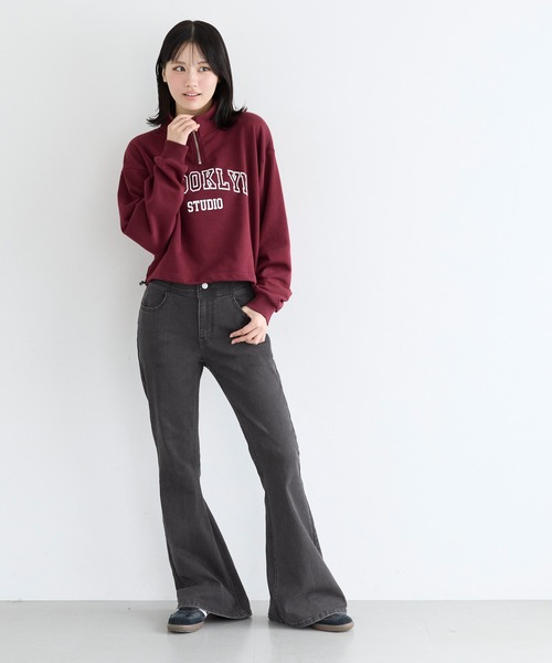 coca（coca）（コカ）の「ユース　デニムハイウエストフレアパンツ（デニムパンツ・レディース・ブラック/ライトブルー・L/M/S）」の9枚目の写真