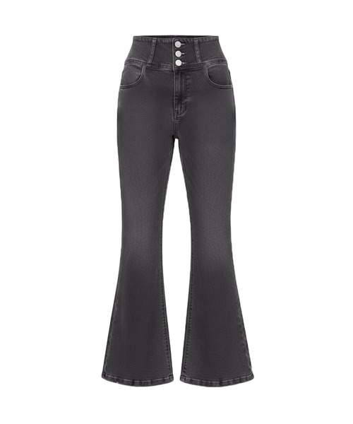 coca（coca）（コカ）の「ユース　デニムハイウエストフレアパンツ（デニムパンツ・レディース・ブラック/ライトブルー・L/M/S）」の16枚目の写真