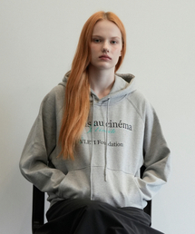 Oversized Printing Logo Hoodie (Gray)