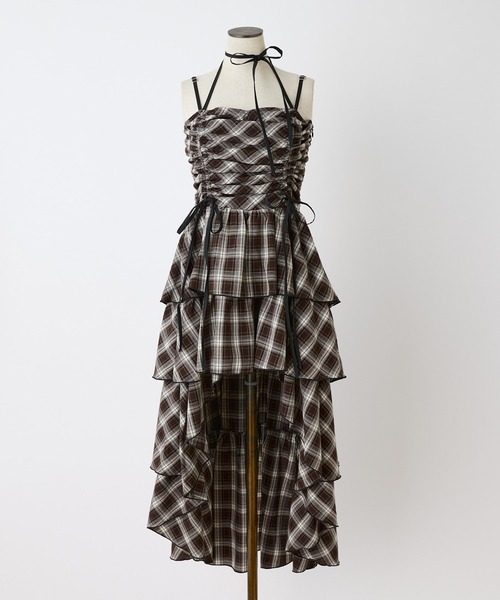 one after another NICE CLAUP(ワンアフターアナザーナイスクラップ)の「アシメティアードロングワンピース(ワンピース・レディース・ブラック系その他/ブラウン系その他/ベージュ・FREE)」の16枚目の写真