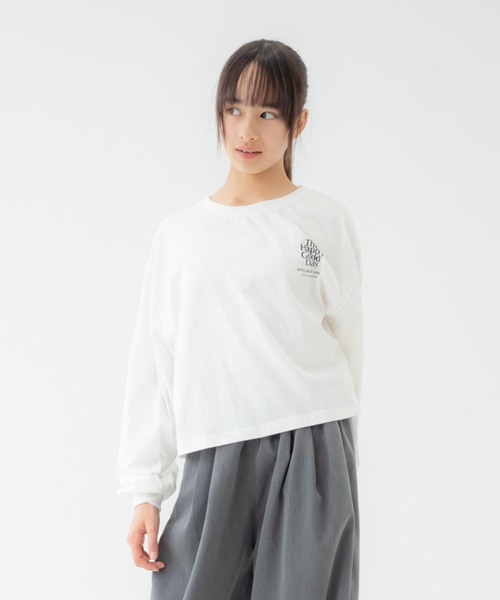 GENERATOR(ジェネレーター)の「GENERATOR/ジェネレーター The Happy L/S Tシャツ(Tシャツ/カットソー・レディース・ホワイト/ベージュ系その他・F)」の3枚目の写真