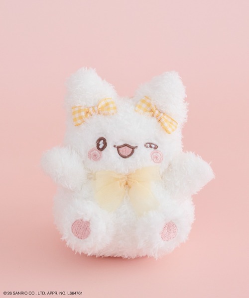 sanrio(サンリオ)の「【受注生産】はなまるおばけ ギンガムリボンチャーム(キーホルダー・レディース・ピンク/ライトイエロー/サックスブルー・FREE)」の1枚目の写真
