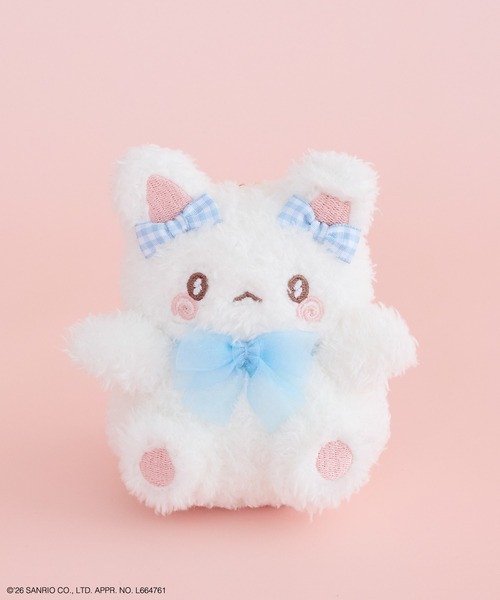 sanrio(サンリオ)の「【受注生産】はなまるおばけ ギンガムリボンチャーム(キーホルダー・レディース・ピンク/ライトイエロー/サックスブルー・FREE)」の2枚目の写真