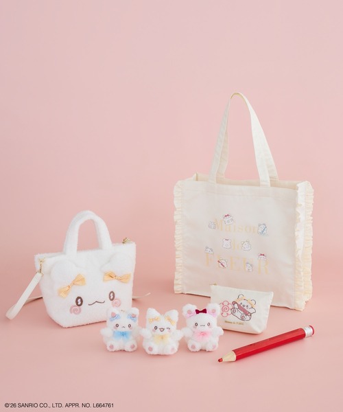 sanrio(サンリオ)の「【受注生産】はなまるおばけ ギンガムリボンチャーム(キーホルダー・レディース・ピンク/ライトイエロー/サックスブルー・FREE)」の7枚目の写真