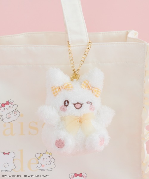sanrio(サンリオ)の「【受注生産】はなまるおばけ ギンガムリボンチャーム(キーホルダー・レディース・ピンク/ライトイエロー/サックスブルー・FREE)」の6枚目の写真