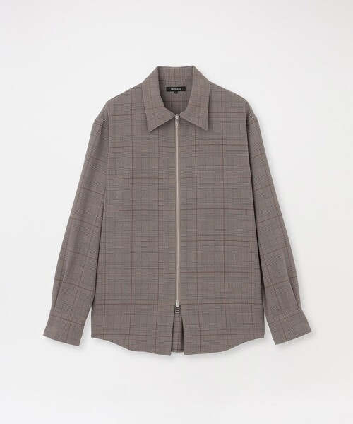 LOVELESS(ラブレス)の「グレンチェックジップシャツアウター(シャツ/ブラウス・メンズ・ベージュ系その他/ブラウン系その他5・M/L)」の1枚目の写真