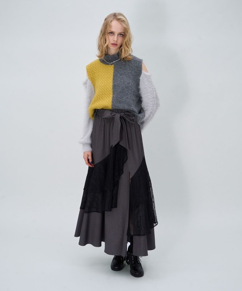 HARE(ハレ)の「ジャガードレースアップシューズ(HARE)(その他シューズ・レディース・ブラック・LARGE/MEDIUM)」の2枚目の写真