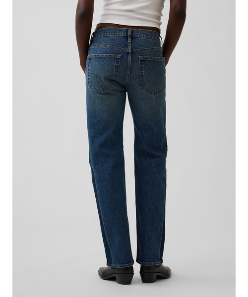 GAP（ギャップ）の「ミッドライズ リラックスフィット ストレートデニム（デニムパンツ・レディース・ダークインディゴブルー・30/29/28/27/26/25/24/23）」の7枚目の写真
