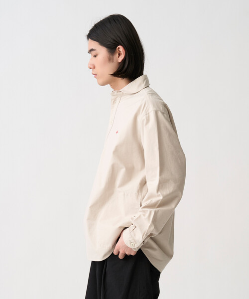DANTON(ダントン)の「Men's Oxford Round Collar Pullover Shirt(シャツ/ブラウス・メンズ・オフホワイト/ホワイト・44/42/38/40)」の4枚目の写真