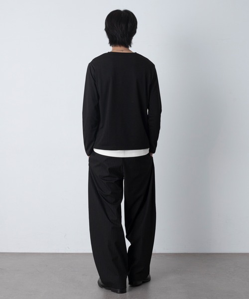 LUCY（ルーシー）の「LUCY/【26年秋冬新作】ルーズネックスラブT(LS)（Tシャツ/カットソー・メンズ・ブラック/ホワイト・MEDIUM/LARGE）」の22枚目の写真