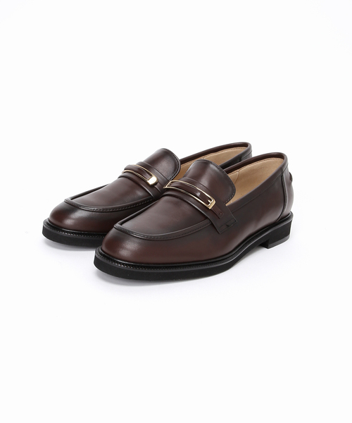 FLAT(フラット)の「レザーメタルバックルローファー(ローファー・レディース・ブラウン/ブラック系その他・22cm/22.5cm/23cm/23.5cm/24cm/25cm/24.5cm)」の4枚目の写真