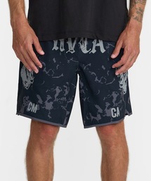 RVCA メンズ YOGGER STRETCH CONTRAST 17 ショートパンツ 【2026年秋冬モデル】/ルーカウエストゴムアクティブストレッチショートパンツ