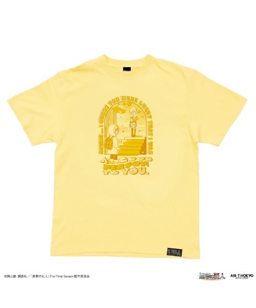 AIR TWOKYO（エアトゥーキョー）の「TVアニメ『進撃の巨人』 第11弾 シーンイラストTシャツ 4（アルミン＆アニ）（Tシャツ/カットソー・レディース・イエロー系その他・SMALL/XX-LARGE/X-LARGE/LARGE/MEDIUM）」の3枚目の写真