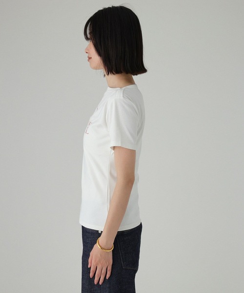BABYLONE(バビロン)の「【La Hutte】コンパクトロゴTシャツ(Tシャツ/カットソー・レディース・ホワイト/ネイビー・フリー)」の17枚目の写真