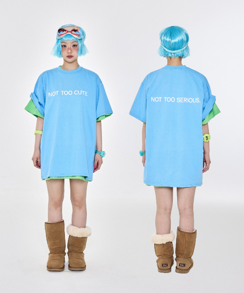 YEGG(イェグ)の「スローガンワンピーススカイブルー(ワンピース・レディース・その他・FREE)」の11枚目の写真